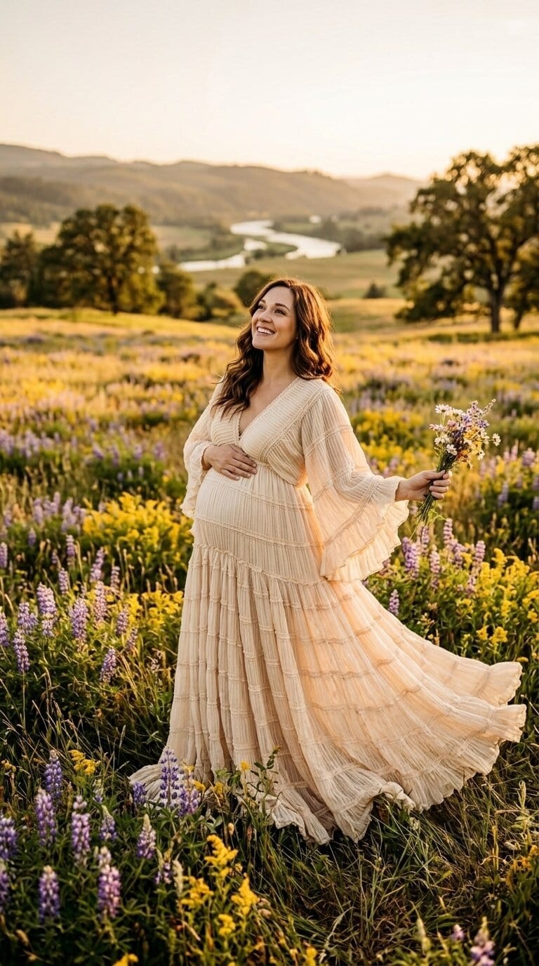 Ivory Heirloom Gown — ivory maternity photoshoot dress hire Melbourne — thumbnail 2