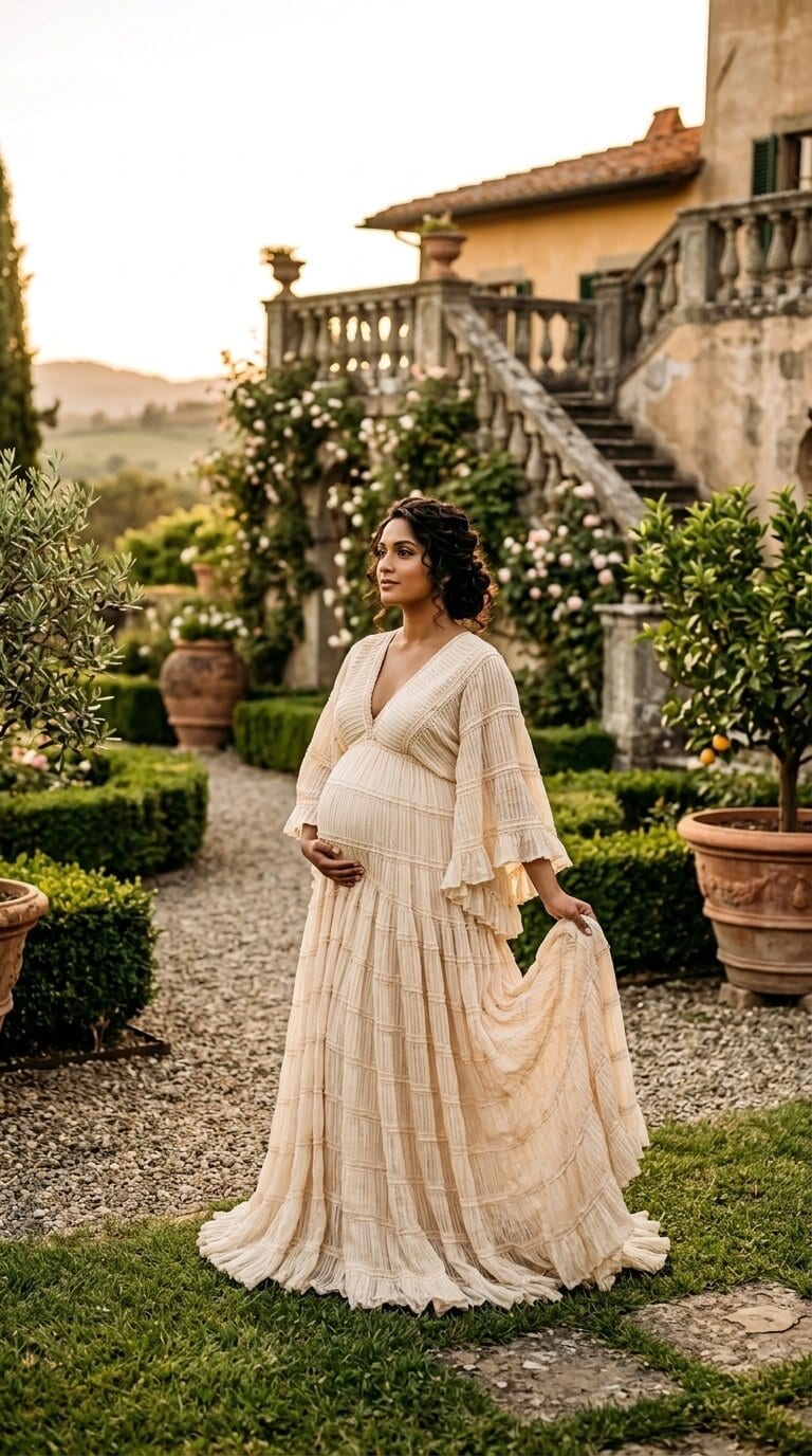 Ivory Heirloom Gown — ivory maternity photoshoot dress hire Melbourne — thumbnail 3