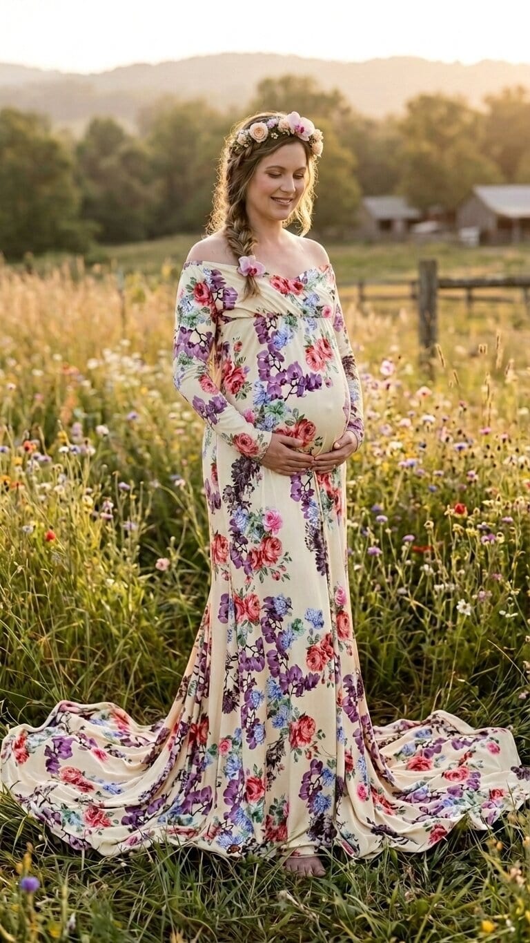 Sage floral meadow bloom maternity gown hire 11 Kinglake Crescent Craigieburn VIC 3064 Melbourne — 11 Kinglake Crescent Craigieburn VIC 3064 — thumbnail 3