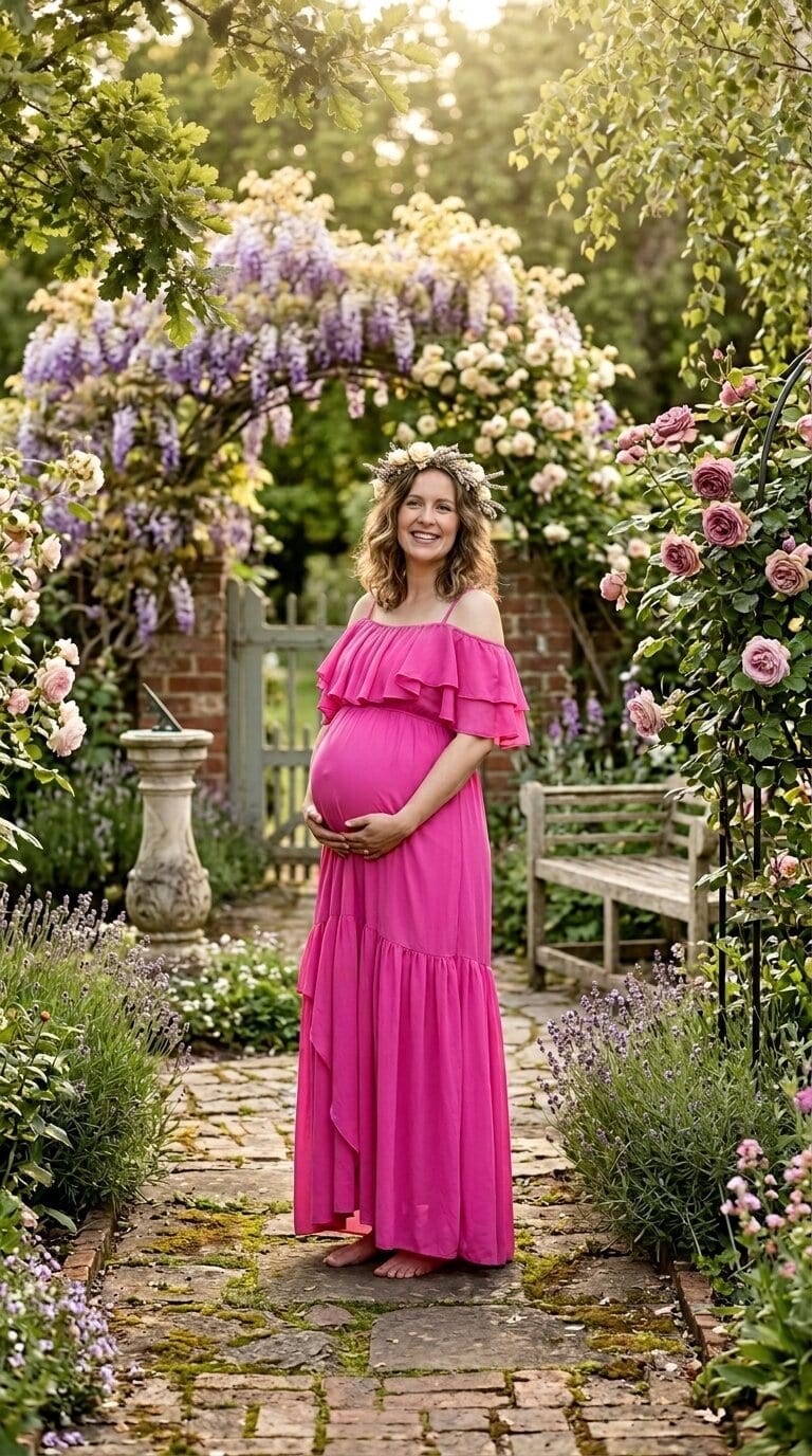 Blush ruffle bloom maxi maternity dress hire 11 Kinglake Crescent Craigieburn VIC 3064 Melbourne — 11 Kinglake Crescent Craigieburn VIC 3064 — thumbnail 3