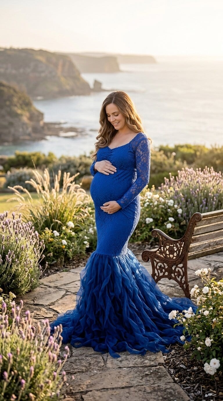 Sapphire jewel-tone mermaid maternity gown hire 11 Kinglake Crescent Craigieburn VIC 3064 Melbourne — 11 Kinglake Crescent Craigieburn VIC 3064 — thumbnail 2